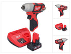 Llave de impacto inalámbrica Milwaukee M12 BIW38-601 12 V 135 Nm 3/8˝ + 1x batería 6,0 Ah + cargador