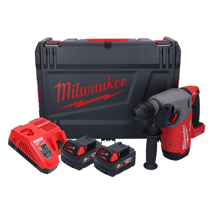Milwaukee M18 ONEFHX-502X Akumulatorowy młot udarowo-obrotowy 18 V 2,5 J SDS-Plus Brushless + 2x akumulator 5,0 Ah + ładowarka + skrzynka HD