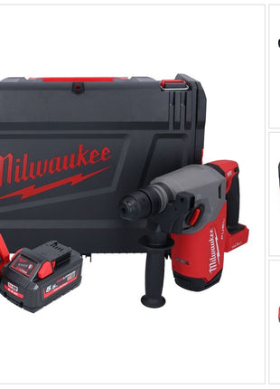 Martillo combinado a batería Milwaukee M18 ONEFHX-551X 18 V 2,5 J SDS-Plus sin escobillas + 1x batería 5,5 Ah + cargador + caja HD