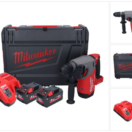 Milwaukee M18 ONEFHX-552X Martello combinato a batteria 18 V 2,5 J SDS-Plus ( 4933478504 ) Brushless + 2x batteria 5,5 Ah + caricabatterie + scatola HD