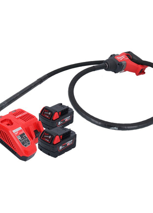 Milwaukee M18 FCVN24-502 Akku Betonrüttler 18 V 2,4 m Brushless + 2x Akku 5,0 Ah + Ladegerät