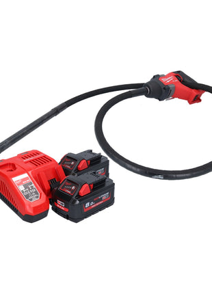 Milwaukee M18 FCVN24-802 Akku Betonrüttler 18 V 2,4 m Brushless + 2x Akku 8,0 Ah + Ladegerät