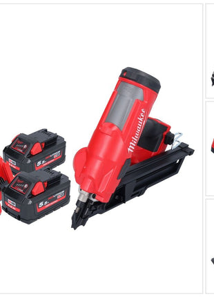 Milwaukee M18 FFN-552 Akku Nagler 18 V 50 - 90 mm Brushless + 2x Akku 5,5 Ah + Ladegerät