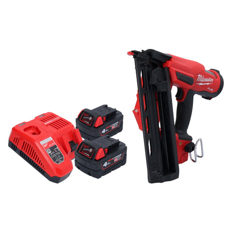 Milwaukee M18 FN16GA-402 Akku Nagler 18 V 32 - 64 mm Brushless + 2x Akku 4,0 Ah + Ladegerät