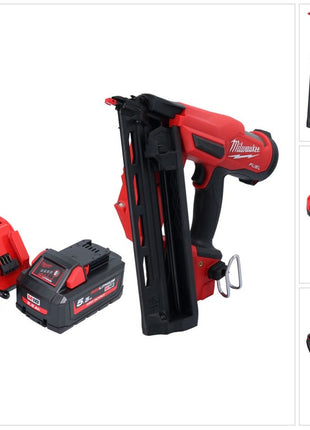 Milwaukee M18 FN16GA-551 Akku Nagler 18 V 32 - 64 mm Brushless + 1x Akku 5,5 Ah + Ladegerät