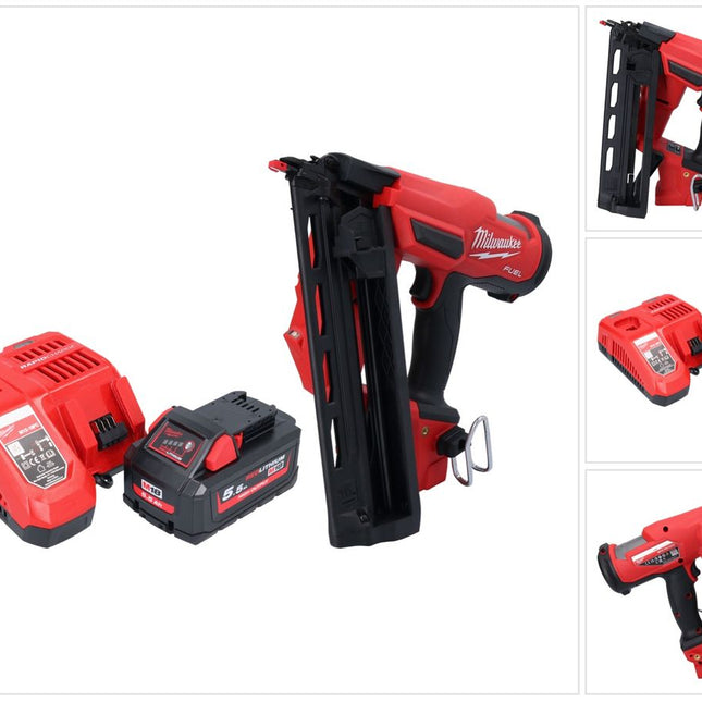 Milwaukee M18 FN16GA-551 Chiodatrice a batteria 18 V 32 - 64 mm brushless + 1x batteria 5,5 Ah + caricatore