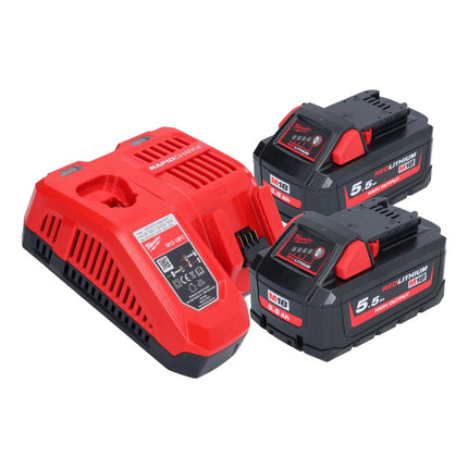 Milwaukee M18 FN16GA-552 cloueur sans fil 18 V 32 - 64 mm Brushless + 2x batterie 5,5 Ah + kit chargeur