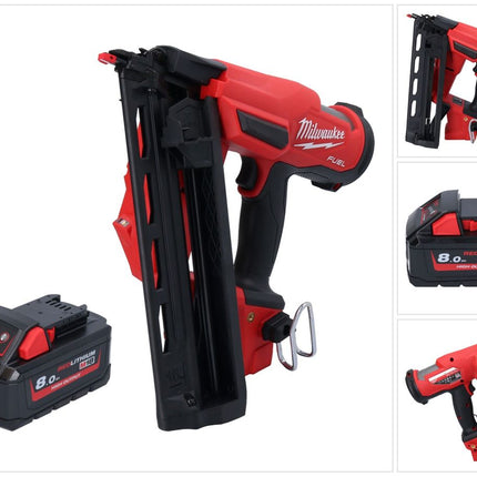 Milwaukee M18 FN16GA-801 Cloueur sans fil 18 V 32 - 64 mm Brushless + 1x batterie 8,0 Ah - sans chargeur