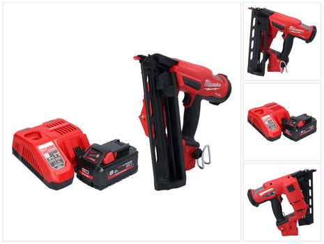 Milwaukee M18 FN16GA-801 Cordless nailer 18 V 32 - 64 mm brushless + 1x battery 8.0 Ah + charger