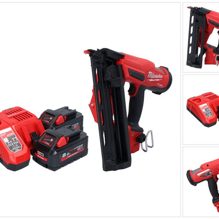 Milwaukee M18 FN16GA-802 Cordless nailer 18 V 32 - 64 mm brushless + 2x battery 8.0 Ah + charger