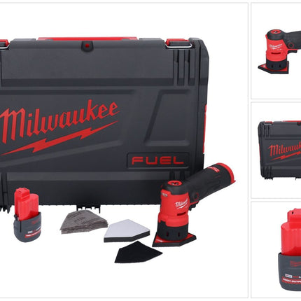 Amoladora puntual a batería Milwaukee M12 FDSS-251X 12 V 88,8 x 63,5 mm sin escobillas + 1x batería 2,5 Ah + caja HD - sin cargador