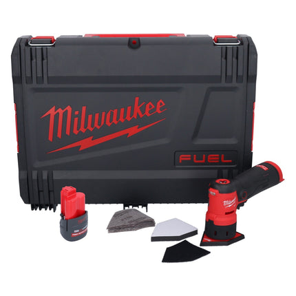 Amoladora puntual a batería Milwaukee M12 FDSS-251X 12 V 88,8 x 63,5 mm sin escobillas + 1x batería 2,5 Ah + caja HD - sin cargador