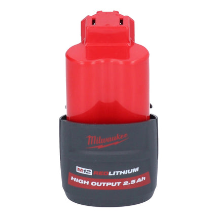 Amoladora puntual a batería Milwaukee M12 FDSS-251X 12 V 88,8 x 63,5 mm sin escobillas + 1x batería 2,5 Ah + caja HD - sin cargador