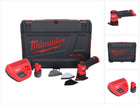 Meuleuse à pointes sur batterie Milwaukee M12 FDSS-251X 12 V 88,8 x 63,5 mm sans balais + 1x batterie 2,5 Ah + chargeur + boîtier HD