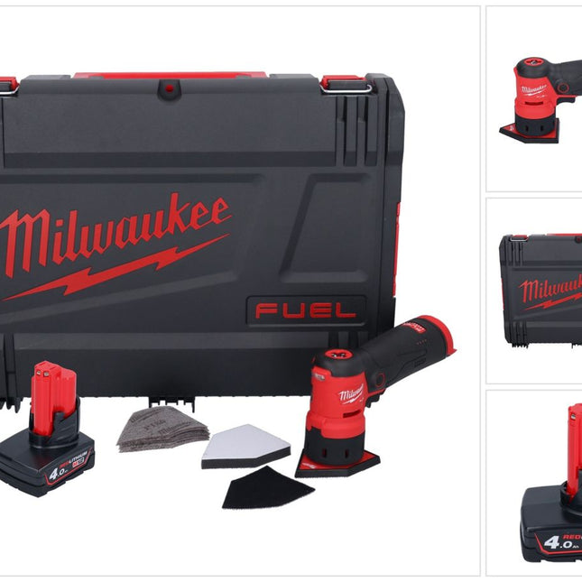 Milwaukee M12 FDSS-401X Akku Punktschleifer 12 V 88,8 x 63,5 mm Brushless + 1x Akku 4,0 Ah + HD-Box - ohne Ladegerät