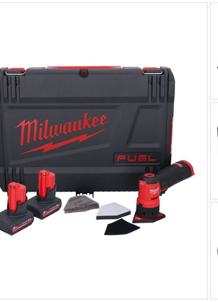 Amoladora puntual de batería Milwaukee M12 FDSS-502X 12 V 88,8 x 63,5 mm sin escobillas + 2x batería 5,0 Ah + cargador + caja HD