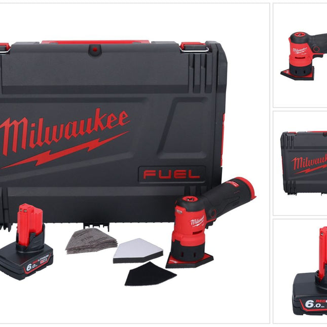 Amoladora puntual a batería Milwaukee M12 FDSS-601X 12 V 88,8 x 63,5 mm sin escobillas + 1x batería 6,0 Ah + caja HD - sin cargador