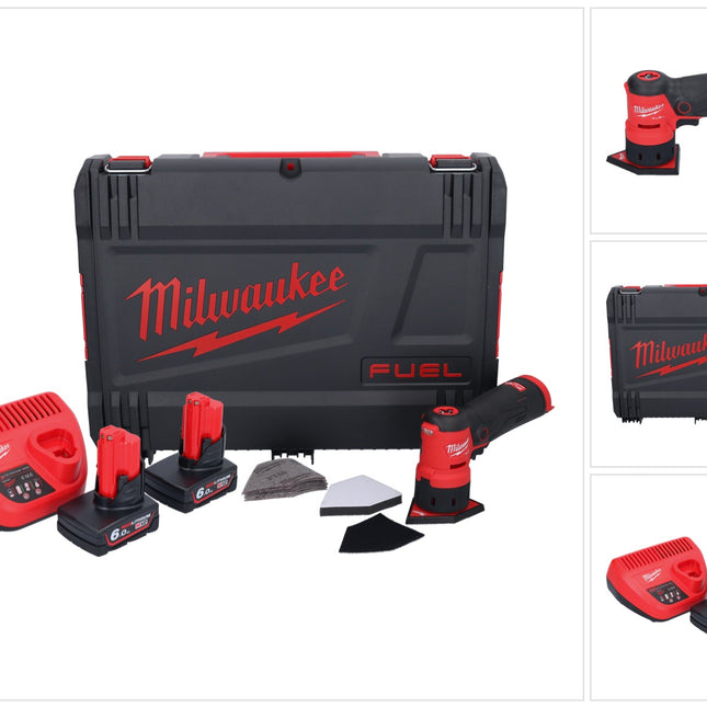 Amoladora puntual a batería Milwaukee M12 FDSS-602X 12 V 88,8 x 63,5 mm sin escobillas + 2x batería 6,0 Ah + cargador + caja HD