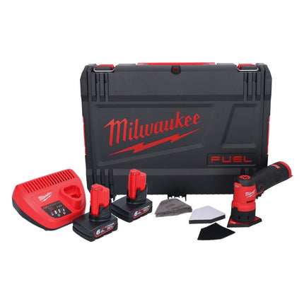 Amoladora puntual a batería Milwaukee M12 FDSS-602X 12 V 88,8 x 63,5 mm sin escobillas + 2x batería 6,0 Ah + cargador + caja HD