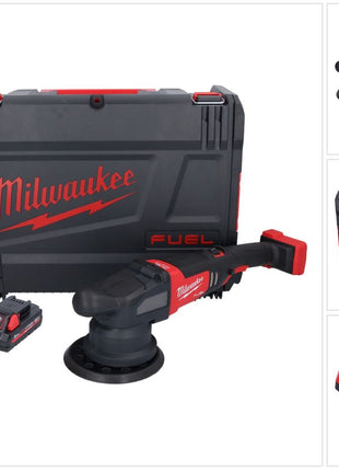 Pulidora excéntrica a batería Milwaukee M18 FROP21-301X 18 V 150 mm sin escobillas + 1x batería 3.0 Ah + cargador + caja HD