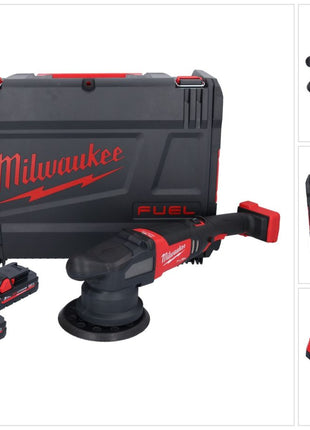 Milwaukee M18 FROP21-302X Akku Exzenter Polierer 18 V 150 mm Brushless + 2x Akku 3,0 Ah + Ladegerät + HD-Box