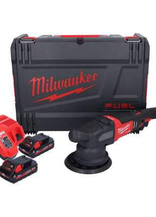 Milwaukee M18 FROP21-302X Akumulatorowa polerka mimośrodowa 18 V 150 mm bezszczotkowa + 2x akumulator 3,0 Ah + ładowarka + pudełko HD