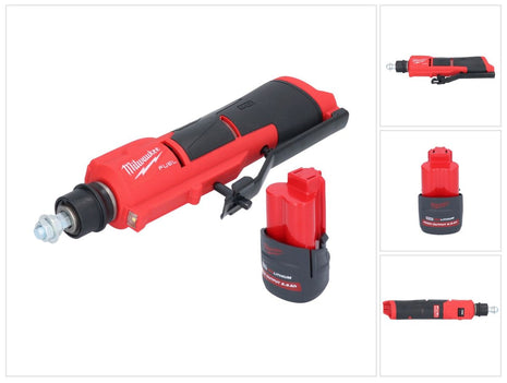 Milwaukee M12 FTB-251 Ponceuse à pneu sans fil 12 V 7/16'' Hex Brushless + 1x batterie 2,5 Ah - sans chargeur