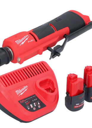 Milwaukee M12 FTB-252 Akku Reifenaufrauer 12 V 7/16" Hex Brushless + 2x Akku 2,5 Ah + Ladegerät 