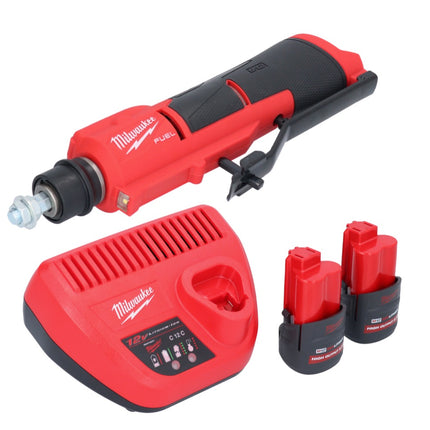Milwaukee M12 FTB-252 Cordless Tyre Rougher 12 V 7/16" Hex Brushless + 2x battery 2.5 Ah + charger