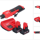 Milwaukee M12 FTB-402 Ponceuse à pneu sans fil 12 V 7/16'' Hex Brushless + 2x batterie 4,0 Ah + chargeur