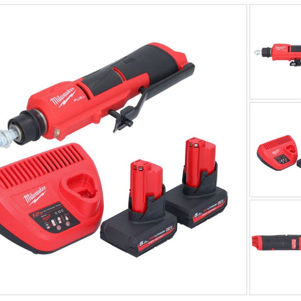 Milwaukee M12 FTB-502 Cordless Tyre Rougher 12 V 7/16" Hex Brushless + 2x battery 5.0 Ah + charger