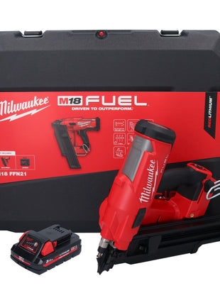 Milwaukee M18 FFN21-301C Akku Nagler 18 V 50 - 90 mm Brushless + 1x Akku 3,0 Ah + Koffer - ohne Ladegerät