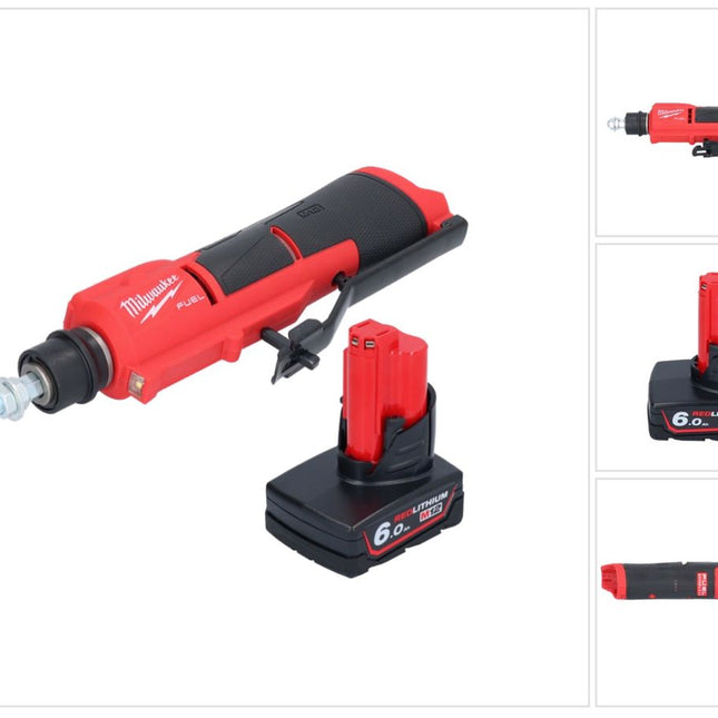 Desbastador de neumáticos sin cable Milwaukee M12 FTB-601 12 V 7/16" Hex sin escobillas + 1x batería 6,0 Ah - sin cargador