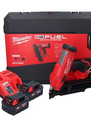 Milwaukee M18 FFN21-402C Akku Nagler 18 V 50 - 90 mm Brushless + 2x Akku 4,0 Ah + Ladegerät + Koffer