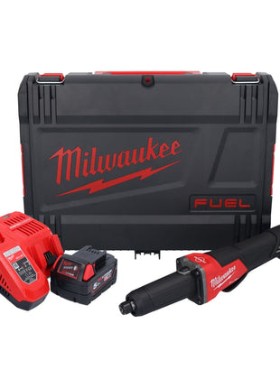 Meuleuse droite à batterie Milwaukee M18 FDGROVPDB-501X 18 V brushless + 1x batterie 5,0 Ah + chargeur + boîtier HD