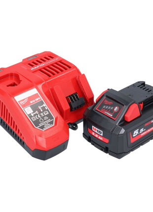 Amoladora recta a batería Milwaukee M18 FDGROVPDB-551X 18 V sin escobillas + 1x batería 5,5 Ah + cargador + caja HD