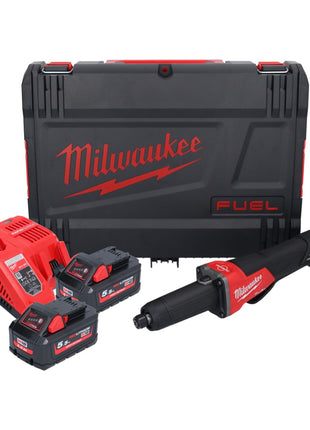 Milwaukee M18 FDGROVPDB-552X Akku Geradschleifer 18 V Brushless + 2x Akku 5,5 Ah + Ladegerät + HD Box