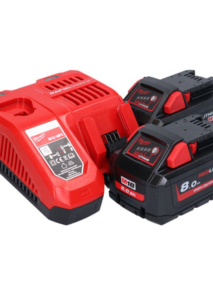 Meuleuse droite à batterie Milwaukee M18 FDGROVPDB-802X 18 V brushless + 2x batterie 8,0 Ah + chargeur + boîtier HD