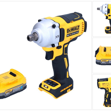 DeWalt DCF 892 N cordless impact wrench 18 V 812 Nm 1/2" brushless + 1x Powerstack battery 1.7 Ah - without charger