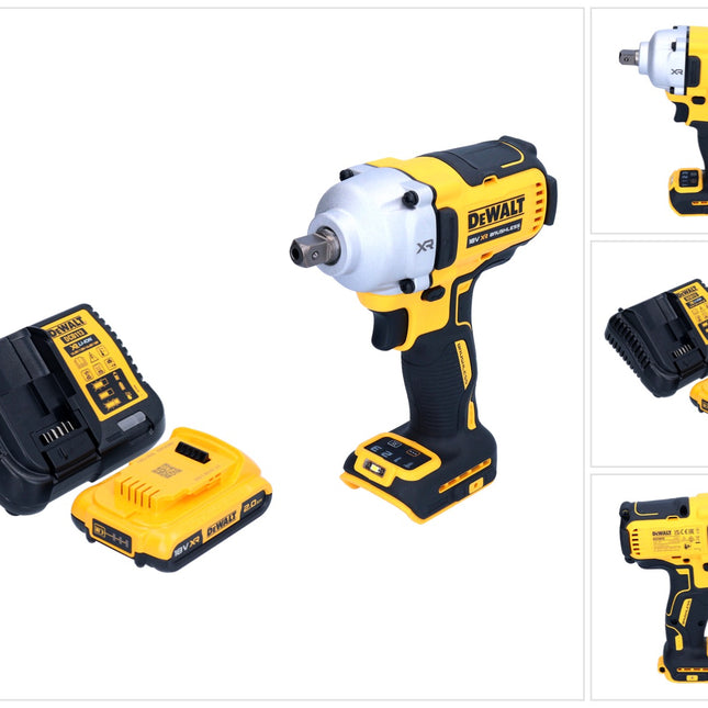 DeWalt DCF 892 D1 Clé à choc sans fil 18 V 812 Nm 1/2" Brushless + 1x batterie 2,0 Ah + chargeur