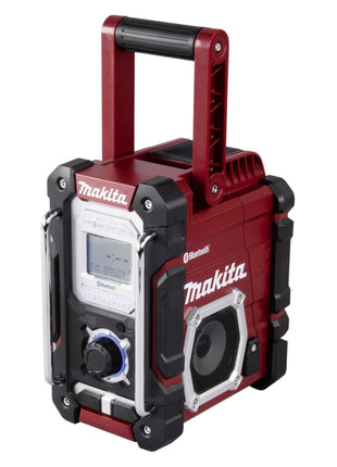 Makita DMR 108 AR Radio de chantier à batterie 7,2 - 18 V AM FM AUX Bluetooth rouge Solo - sans batterie, sans chargeur