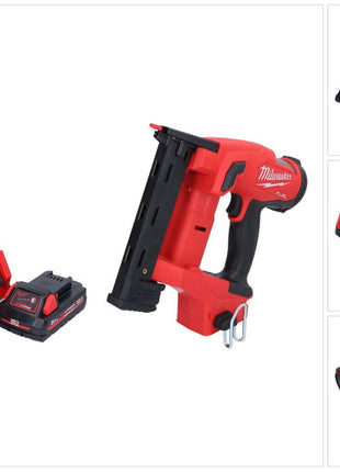 Milwaukee M18 FNCS18GS-301X Akku Tacker 18 V 9,5 - 38 mm Brushless + 1x Akku 3,0 Ah + Ladegerät + HD Box