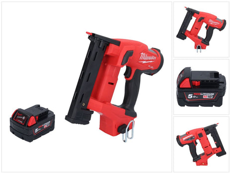 Milwaukee M18 FNCS18GS-501X Akku Tacker 18 V 9,5 - 38 mm Brushless + 1x Akku 5,0 Ah + HD Box - ohne Ladegerät