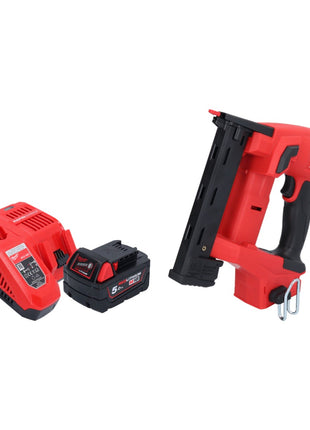 Milwaukee M18 FNCS18GS-501X Akku Tacker 18 V 9,5 - 38 mm Brushless + 1x Akku 5,0 Ah + Ladegerät + HD Box