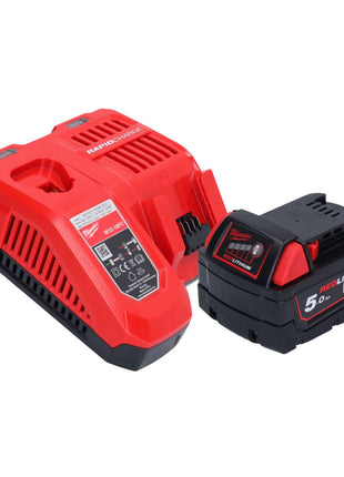 Milwaukee M18 FNCS18GS-501X Akku Tacker 18 V 9,5 - 38 mm Brushless + 1x Akku 5,0 Ah + Ladegerät + HD Box