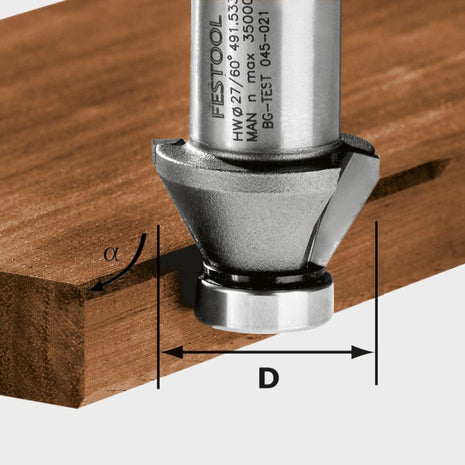 Festool HW 30°-OFK 500 Fasefräser 27 mm 30° ( 490091 ) für Kantenfräse OFK 500