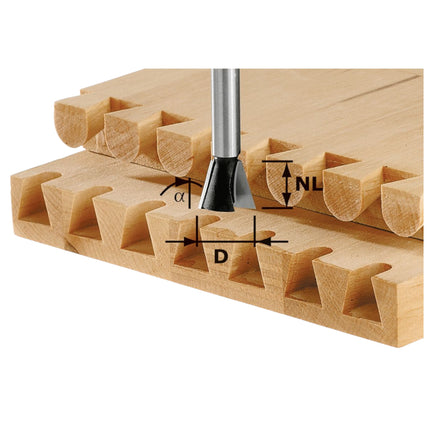 Festool HS S8 D20/17/15° Fresa a dentiera 20 x 17 x 49 x 8 mm 15° ( 490995 ) per fresatrici