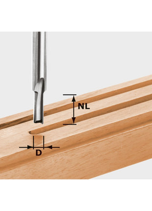 Festool HW S8 D6/14 Nutfräser 6 x 14 x 55 x 8 mm ( 490955 ) für Oberfräse OF 900, OF 1000, OF 1010, OF 1010 R, OF 1400, OF 2000, OF 2200