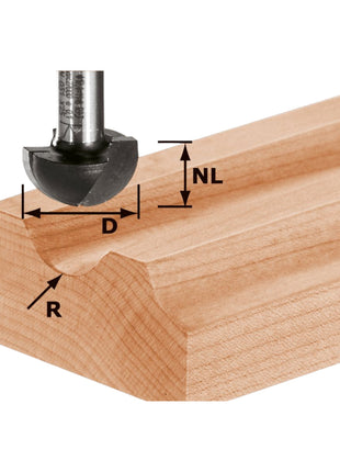 Festool frez HW S8 R6.35 12,70 x 10 x 40 x 8 mm ( 490984 ) do frezarek górnowrzecionowych OF 900, OF 1000, OF 1010, OF 1010 R, OF 1400, OF 2000, OF 2200