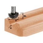 Festool frez HW S8 R6.35 12,70 x 10 x 40 x 8 mm ( 490984 ) do frezarek górnowrzecionowych OF 900, OF 1000, OF 1010, OF 1010 R, OF 1400, OF 2000, OF 2200